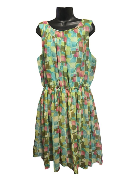 Robbie Bee Dresses & Skirts - Robbie Bee Signature Pastel Watercolor Print Midi Dress